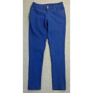 Women’s Sabrina Lauren Blue Ankle Pants Size 10 Stretch Casual Slim